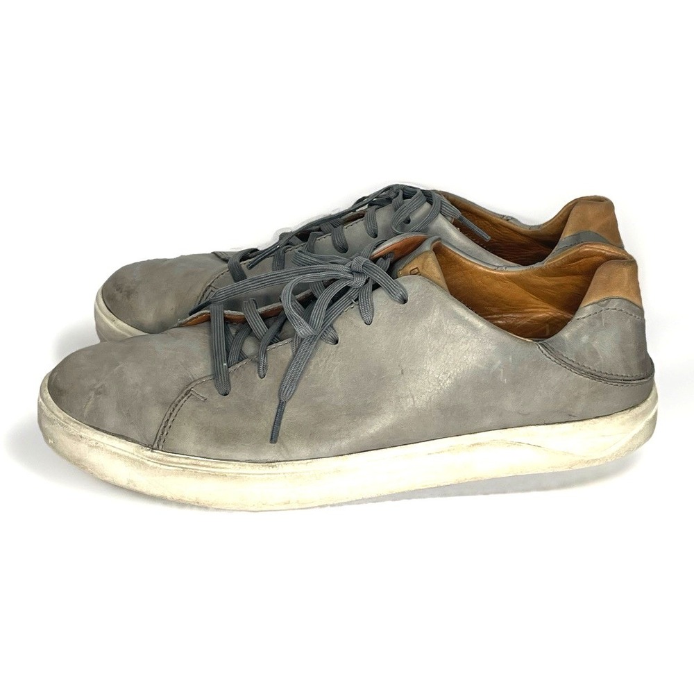 Olukai Leather Sneaker Mens 9 Shoes Lae'ahi Li 'Ili Gray Leather Lace Up